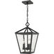 Arnold 4 Light 10 inch Powder Coated Black Outdoor Hanging Lantern
